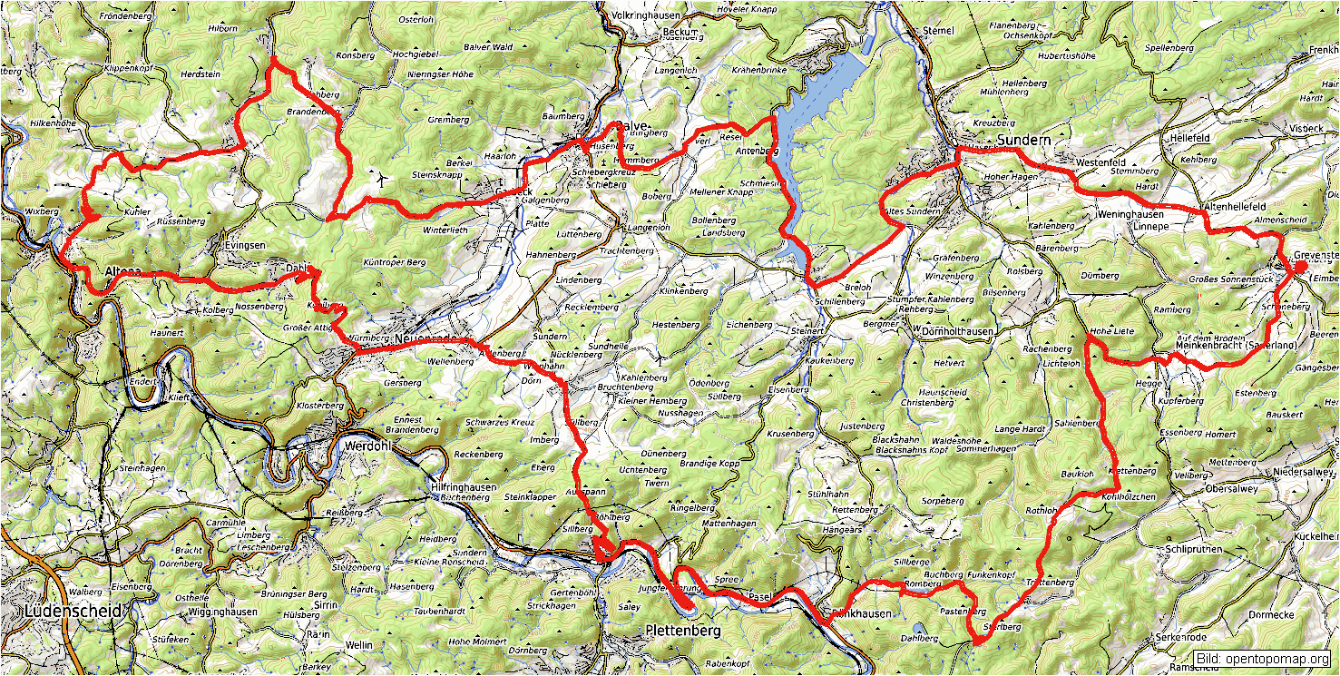  Rennrad-Tour 8 : Lennetal - Sorpesee 