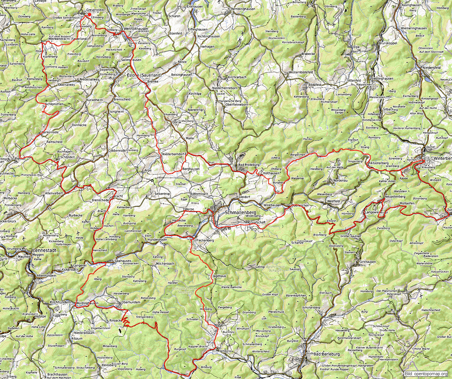 Streckenprofil Tour 10 - Deutschlandtour 2008 im Sauerland
